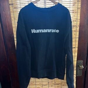 adidas Black human race Crewneck Sweater size large